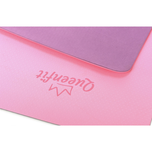 Коврик для фитнеса  Queenfit Premium TPE 0,5 см pink-violet - фото №5